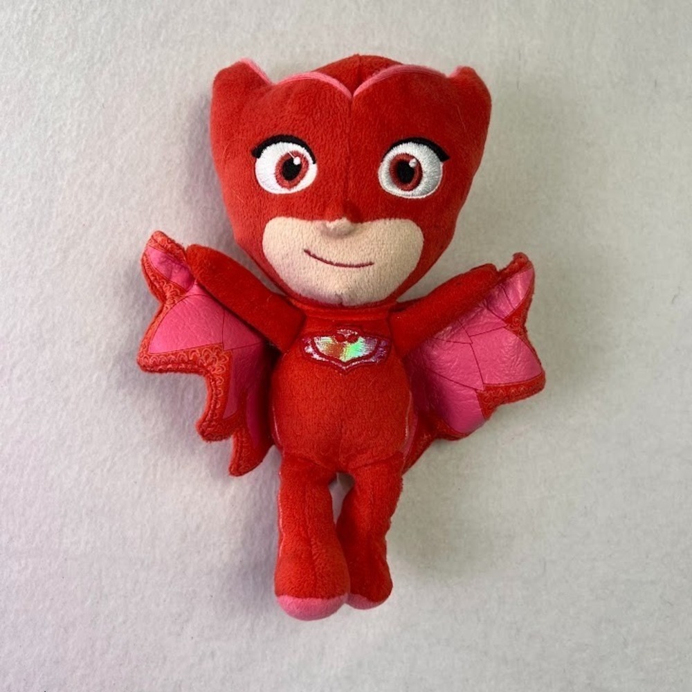 PJ Masks Red Owlette With Cape 8" Plush Toy Superhero Frog Box eOne Just Play